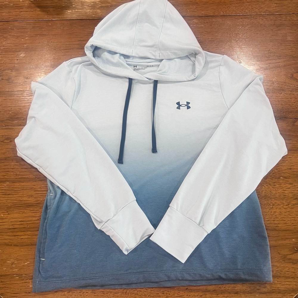 Under Armour Ombre Blue and White Hoodie
